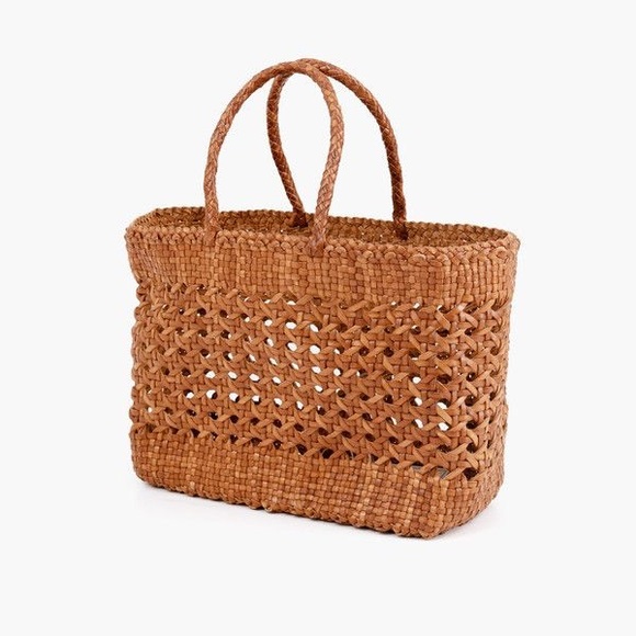 Dragon Diffusion Handbags - Dragon Diffusion Woven Straw Tote in Natural Brown
